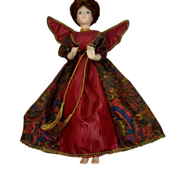 VTG Holiday Edition Porcelain Angel Doll 17" by Antique Heritage 1991 w Box - Picture 6 of 10